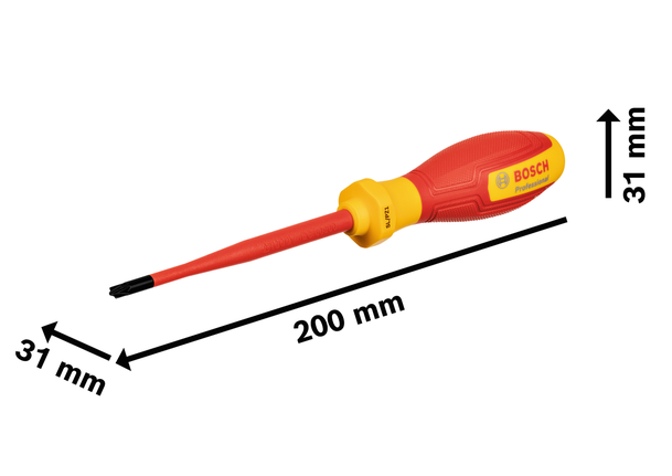 مفك براغي Bosch VDE SL/PZ1x100 بمقبض معزول.